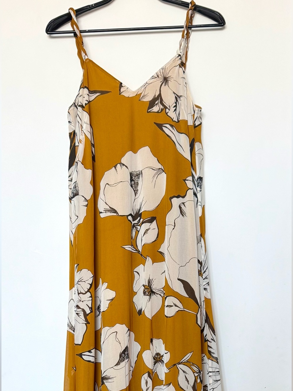 MAX&CO Floral Maxi Skirt in Mustard Yellow, Size US 4